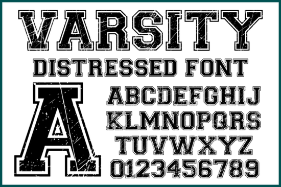 Varsity Distressed Font